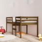 vidaXL Cama alta madera maciza pino marrón miel 80x200 cm vidaXL Cama alta madera maciza pino marrón miel 80x200 cm