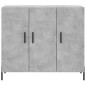 vidaXL Aparador de madera de ingeniería gris hormigón 90x34x80 cm