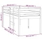 vidaXL Cama alta madera maciza pino marrón miel 80x200 cm vidaXL Cama alta madera maciza pino marrón miel 80x200 cm