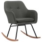 vidaXL Silla mecedora de tela gris oscura vidaXL Silla mecedora de tela gris oscura
