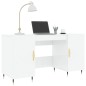 vidaXL Escritorio madera contrachapada blanco brillante 140x50x75 cm vidaXL Escritorio madera contrachapada blanco brillante 140x50x75 cm