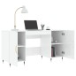 vidaXL Escritorio madera contrachapada blanco brillante 140x50x75 cm vidaXL Escritorio madera contrachapada blanco brillante 140x50x75 cm