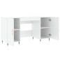 vidaXL Escritorio madera contrachapada blanco brillante 140x50x75 cm vidaXL Escritorio madera contrachapada blanco brillante 140x50x75 cm