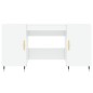 vidaXL Escritorio madera contrachapada blanco brillante 140x50x75 cm vidaXL Escritorio madera contrachapada blanco brillante 140x50x75 cm