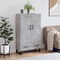 vidaXL Aparador alto madera de ingeniería gris hormigón 69,5x31x115 cm