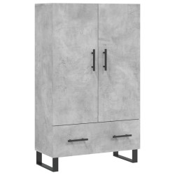 vidaXL Aparador alto madera de ingeniería gris hormigón 69,5x31x115 cm