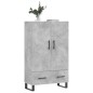 vidaXL Aparador alto madera de ingeniería gris hormigón 69,5x31x115 cm