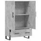 vidaXL Aparador alto madera de ingeniería gris hormigón 69,5x31x115 cm