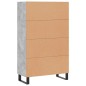 vidaXL Aparador alto madera de ingeniería gris hormigón 69,5x31x115 cm