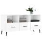 vidaXL Mueble de TV madera contrachapada blanco brillo 102x36x50 cm vidaXL Mueble de TV madera contrachapada blanco brillo 102x36x50 cm