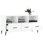 vidaXL Mueble de TV madera contrachapada blanco brillo 102x36x50 cm vidaXL Mueble de TV madera contrachapada blanco brillo 102x36x50 cm