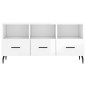 vidaXL Mueble de TV madera contrachapada blanco brillo 102x36x50 cm vidaXL Mueble de TV madera contrachapada blanco brillo 102x36x50 cm
