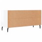 vidaXL Mueble de TV madera contrachapada blanco brillo 102x36x50 cm vidaXL Mueble de TV madera contrachapada blanco brillo 102x36x50 cm