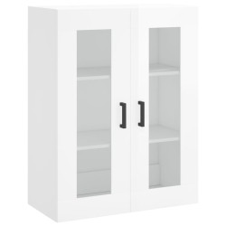 vidaXL Armario de pared blanco brillante 69,5x34x90 cm