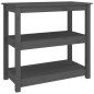 vidaXL Mesa consola de madera maciza de pino gris 80x40x74 cm vidaXL Mesa consola de madera maciza de pino gris 80x40x74 cm