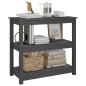 vidaXL Mesa consola de madera maciza de pino gris 80x40x74 cm vidaXL Mesa consola de madera maciza de pino gris 80x40x74 cm