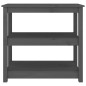 vidaXL Mesa consola de madera maciza de pino gris 80x40x74 cm vidaXL Mesa consola de madera maciza de pino gris 80x40x74 cm