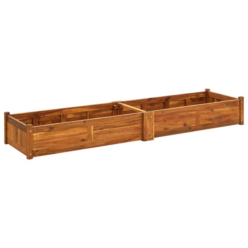 vidaXL Arriate de madera de acacia 200x50x25 cm vidaXL Arriate de madera de acacia 200x50x25 cm