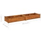 vidaXL Arriate de madera de acacia 200x50x25 cm vidaXL Arriate de madera de acacia 200x50x25 cm