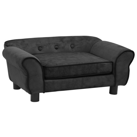 vidaXL Sofá para perros felpa gris oscuro 72x45x30 cm