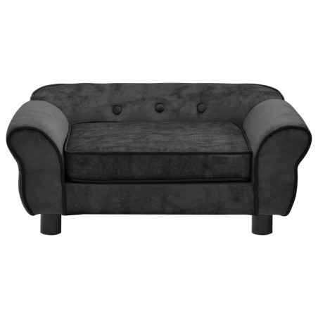 vidaXL Sofá para perros felpa gris oscuro 72x45x30 cm