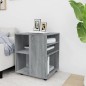 vidaXL Armario con ruedas madera contrachapada gris Sonoma 60x53x72 cm vidaXL Armario con ruedas madera contrachapada gris Sonoma 60x53x72 cm