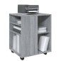 vidaXL Armario con ruedas madera contrachapada gris Sonoma 60x53x72 cm vidaXL Armario con ruedas madera contrachapada gris Sonoma 60x53x72 cm