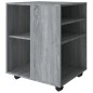 vidaXL Armario con ruedas madera contrachapada gris Sonoma 60x53x72 cm vidaXL Armario con ruedas madera contrachapada gris Sonoma 60x53x72 cm