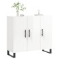 vidaXL Aparador de madera de ingeniería blanco brillo 90x34x80 cm vidaXL Aparador de madera de ingeniería blanco brillo 90x34x80 cm