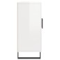 vidaXL Aparador de madera de ingeniería blanco brillo 90x34x80 cm vidaXL Aparador de madera de ingeniería blanco brillo 90x34x80 cm