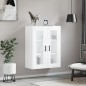 vidaXL Armario de pared blanco brillante 69,5x34x90 cm