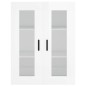 vidaXL Armario de pared blanco brillante 69,5x34x90 cm