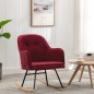vidaXL Silla mecedora de terciopelo rojo vino tinto vidaXL Silla mecedora de terciopelo rojo vino tinto