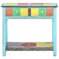 vidaXL Mesa consola pintada a mano madera maciza de mango 80x35x75 cm vidaXL Mesa consola pintada a mano madera maciza de mango 80x35x75 cm