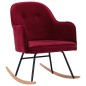 vidaXL Silla mecedora de terciopelo rojo vino tinto vidaXL Silla mecedora de terciopelo rojo vino tinto