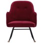 vidaXL Silla mecedora de terciopelo rojo vino tinto vidaXL Silla mecedora de terciopelo rojo vino tinto