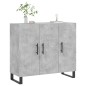 vidaXL Aparador de madera de ingeniería gris hormigón 90x34x80 cm vidaXL Aparador de madera de ingeniería gris hormigón 90x34x80 cm