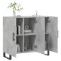 vidaXL Aparador de madera de ingeniería gris hormigón 90x34x80 cm vidaXL Aparador de madera de ingeniería gris hormigón 90x34x80 cm