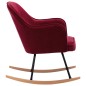 vidaXL Silla mecedora de terciopelo rojo vino tinto vidaXL Silla mecedora de terciopelo rojo vino tinto