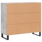 vidaXL Aparador de madera de ingeniería gris hormigón 90x34x80 cm vidaXL Aparador de madera de ingeniería gris hormigón 90x34x80 cm