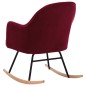 vidaXL Silla mecedora de terciopelo rojo vino tinto vidaXL Silla mecedora de terciopelo rojo vino tinto