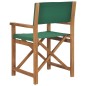 vidaXL Sillas de director plegables 2 uds madera maciza teca verde vidaXL Sillas de director plegables 2 uds madera maciza teca verde
