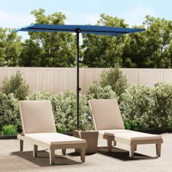 vidaXL Sombrilla de jardín con palo de aluminio azul celeste 180x110cm 