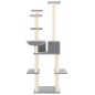 vidaXL Rascador para gatos con postes de sisal gris claro 167 cm vidaXL Rascador para gatos con postes de sisal gris claro 167 cm