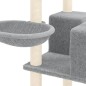 vidaXL Rascador para gatos con postes de sisal gris claro 167 cm vidaXL Rascador para gatos con postes de sisal gris claro 167 cm