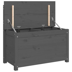 vidaXL Banco de madera maciza de pino gris 80x41x77 cm