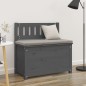 vidaXL Banco de madera maciza de pino gris 80x41x77 cm vidaXL Banco de madera maciza de pino gris 80x41x77 cm