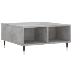 vidaXL Mesa de centro madera de ingeniería gris hormigón 60x60x30 cm