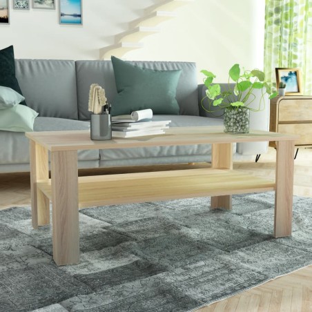 vidaXL Mesa de centro madera de ingeniería roble 100x59x42 cm