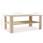 vidaXL Mesa de centro madera de ingeniería roble 100x59x42 cm vidaXL Mesa de centro madera de ingeniería roble 100x59x42 cm